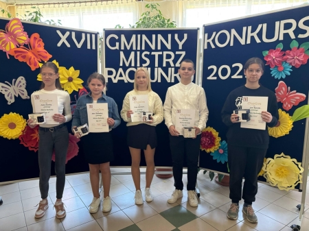  XVII Gminny Konkurs Matematyczny ''Mistrz Rachunku''