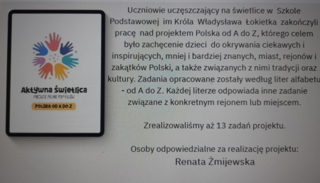 Aktywna świetlica POLSKA OD A DO Z