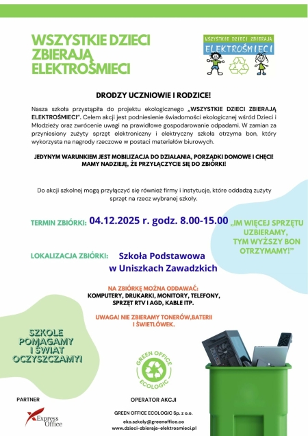 IM WIĘCEJ SPRZĘTU UZBIERAMY, TYM WYŻSZY BON OTRZYMAMY!